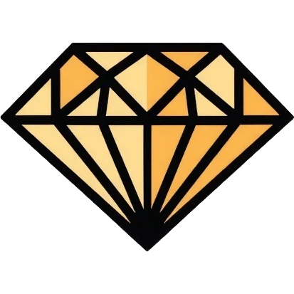 luxury jewelry company logo with diamond and gold elements emoji