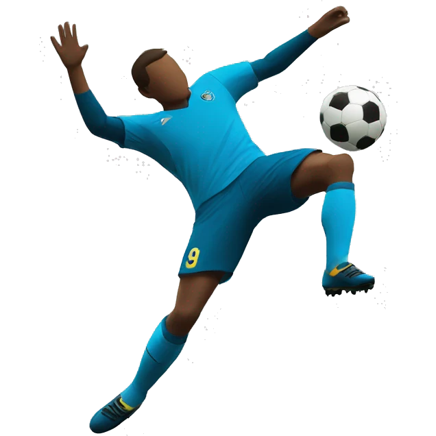 Soccer player bicycle kick emoji