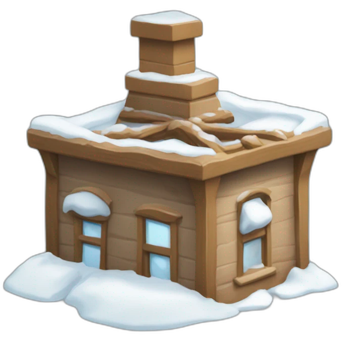 Une boîte remplie de neige emoji