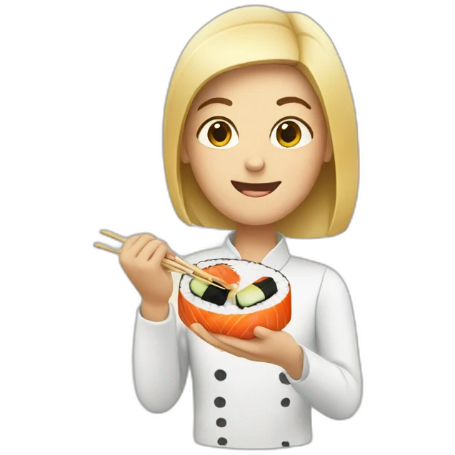 Person eating sushi emoji