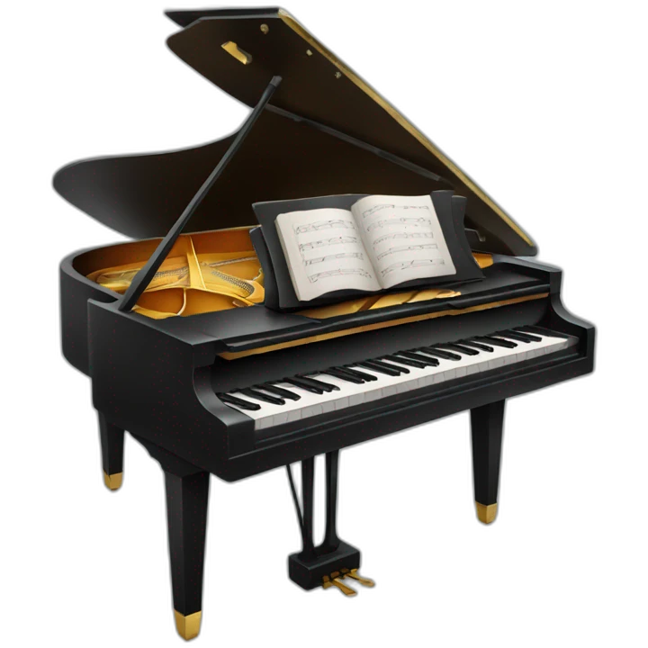 Piano avec une tortu emoji