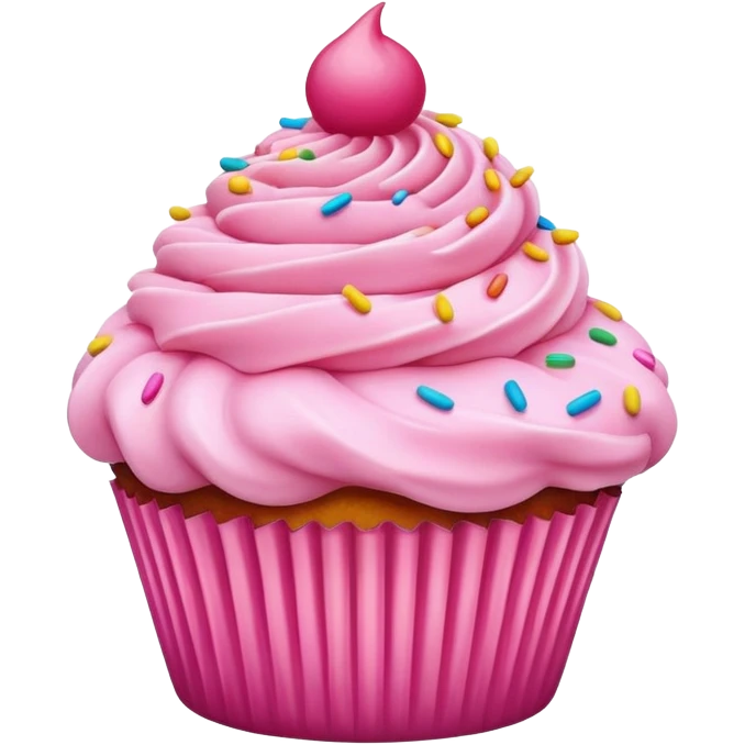 Cupcake with pink icing emoji