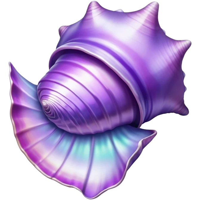 Purple conch shell emoji
