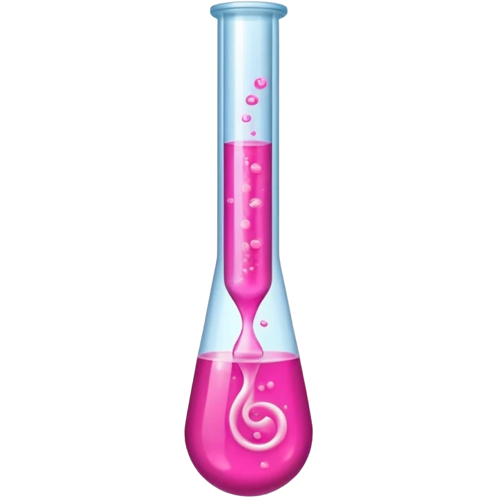 pink liquid in test tube simple emoji