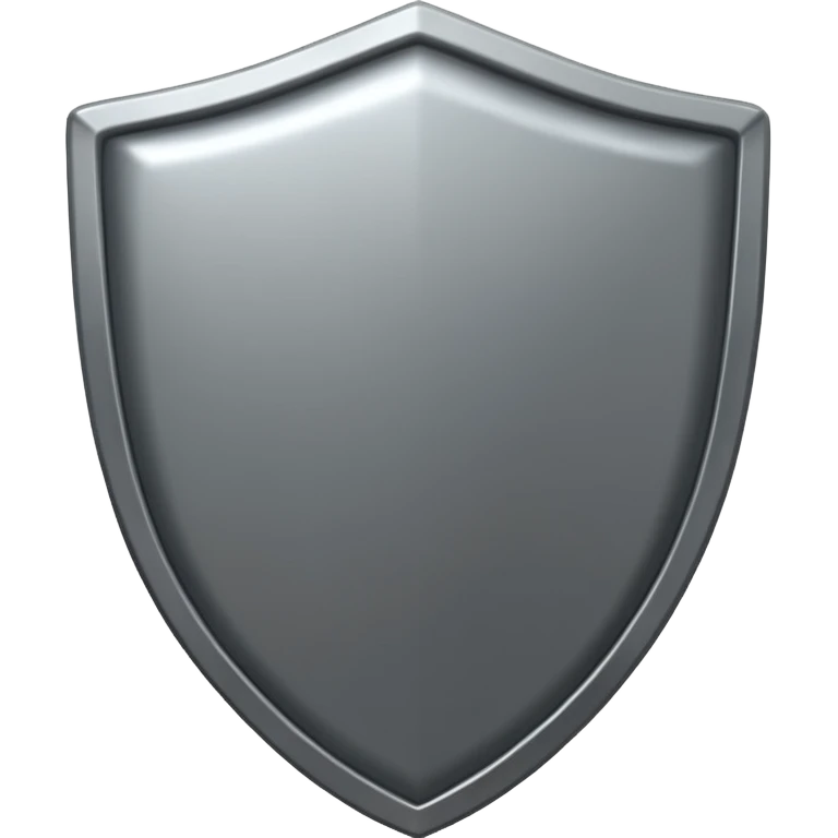 Steel gray shield with bicep flex icon emoji
