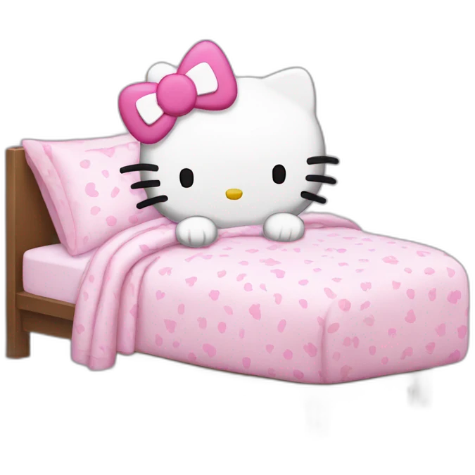 Hello kitty sleep emoji