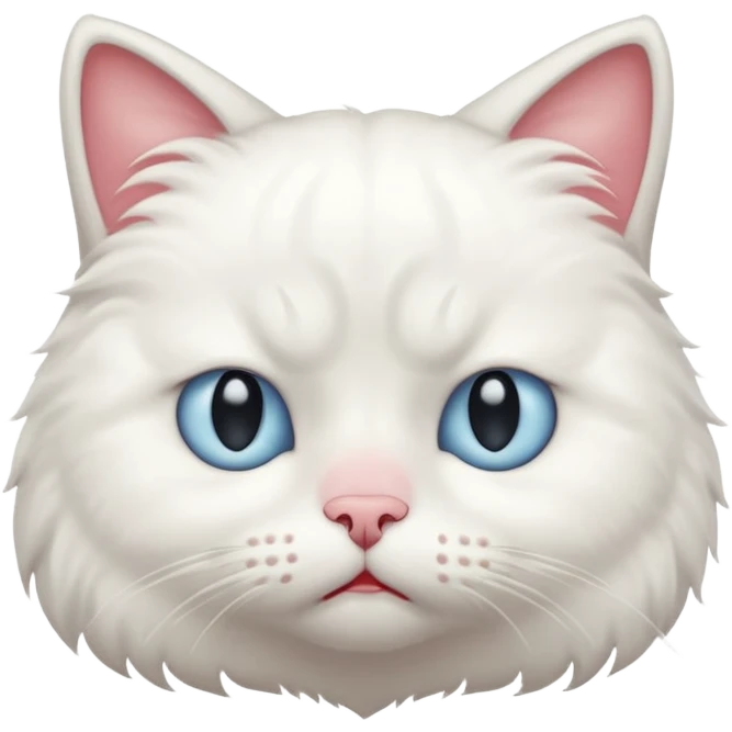 crying white cat emoji