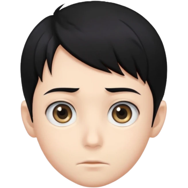Anime style boy head emoji