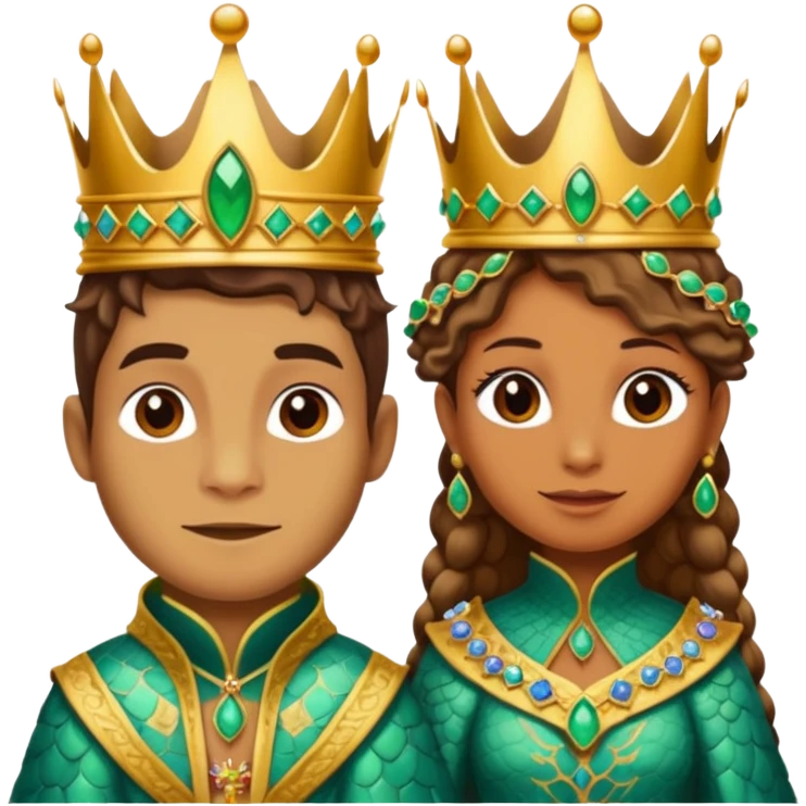 Lizard king and queen emoji