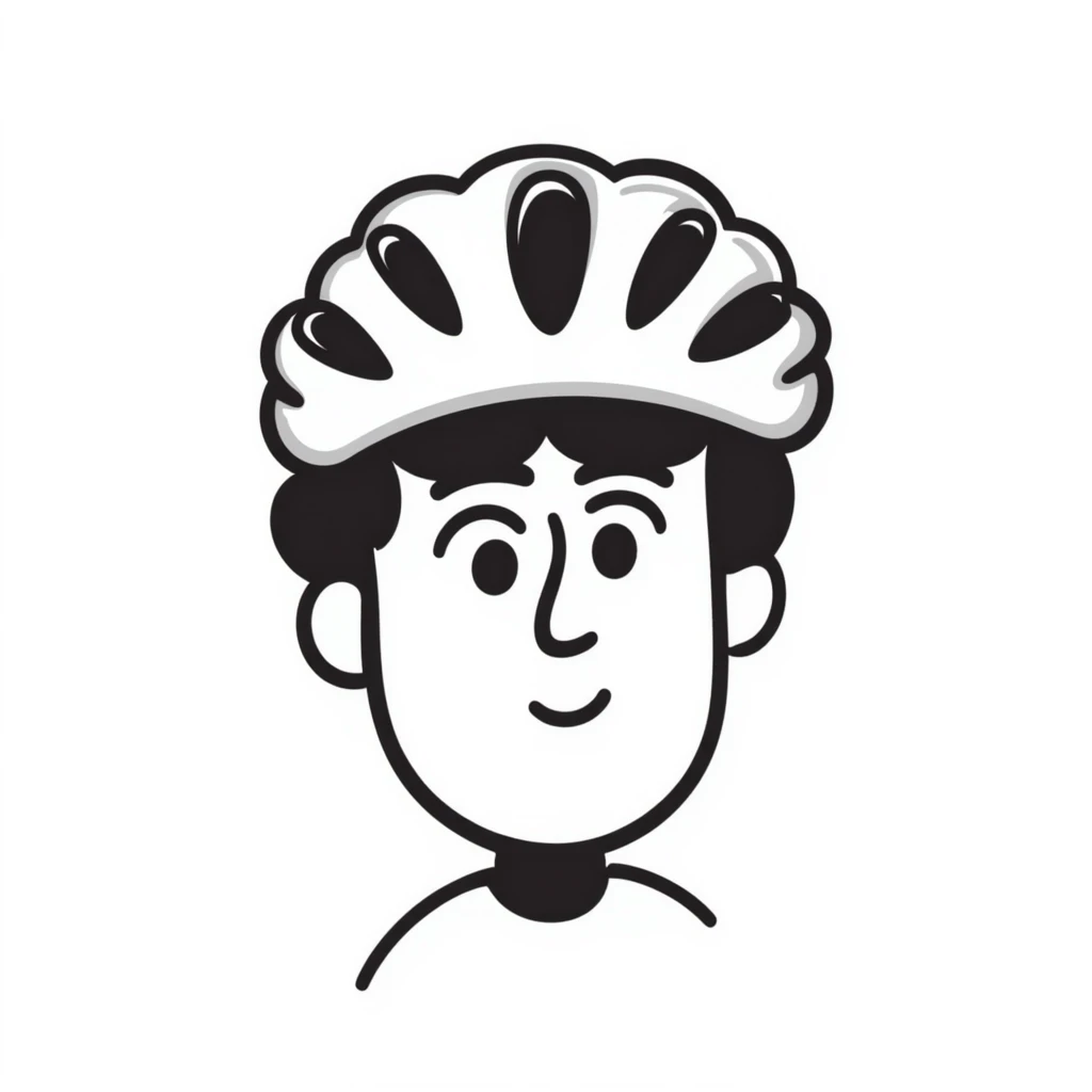 bike helmet, stupid face emoji