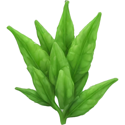 Green buds of plant in zip loc bag emoji