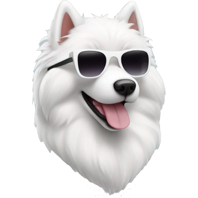 Samoyed with sunglasses  emoji