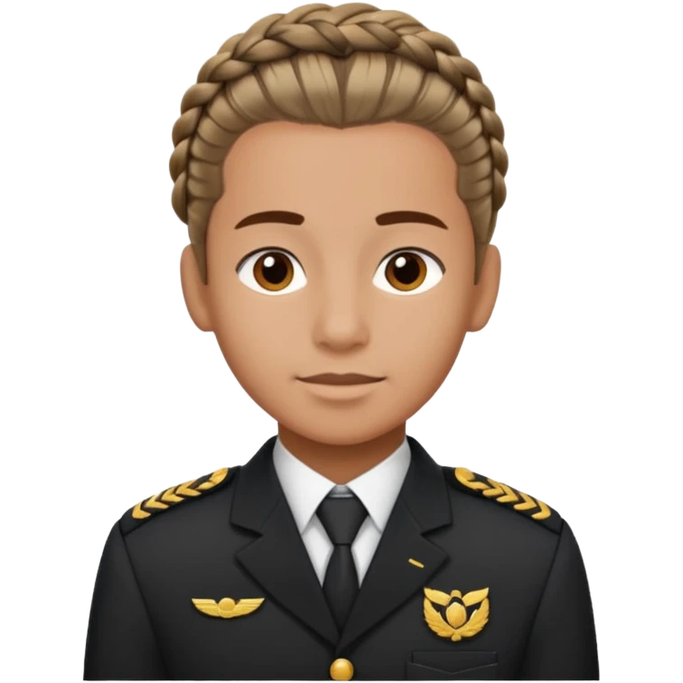 braided haired bellboy no hat emoji