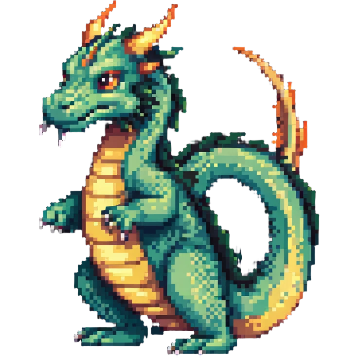cute eastern dragon with whiskers emoji