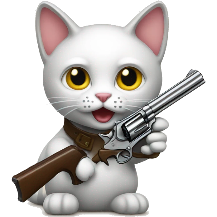 Cat with 2 revolvers emoji