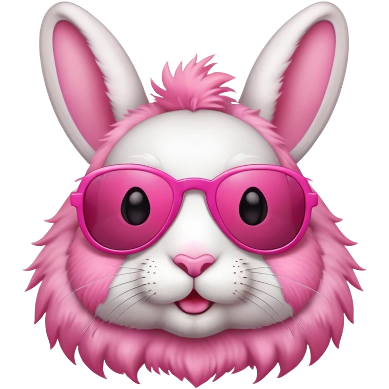 Funny bunny wearing sunglasses emoji