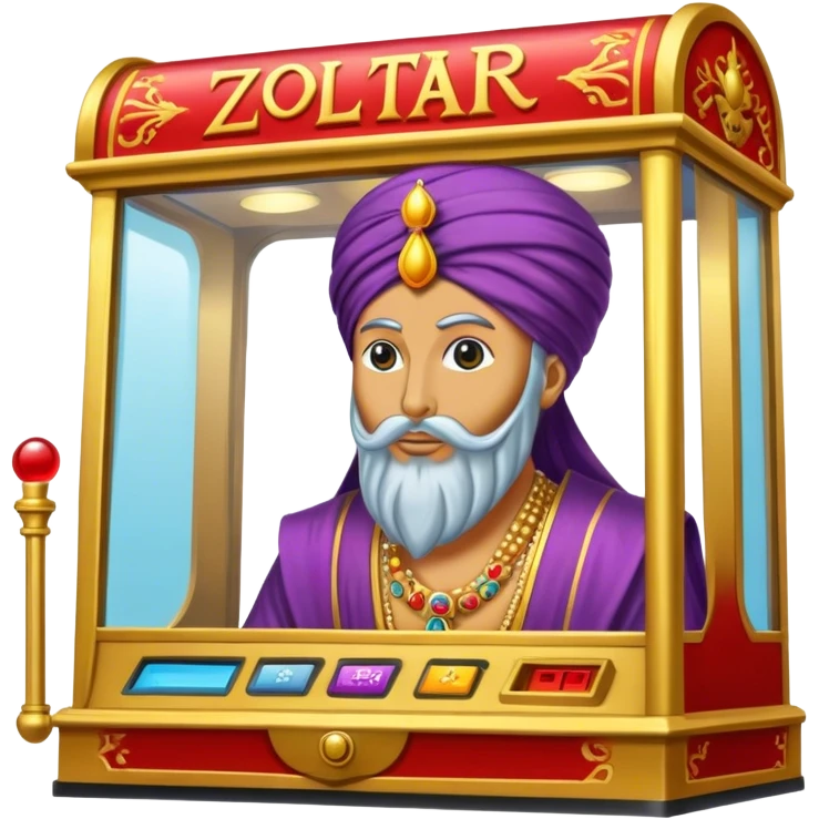 Realistic Zoltar Machine with turban emoji