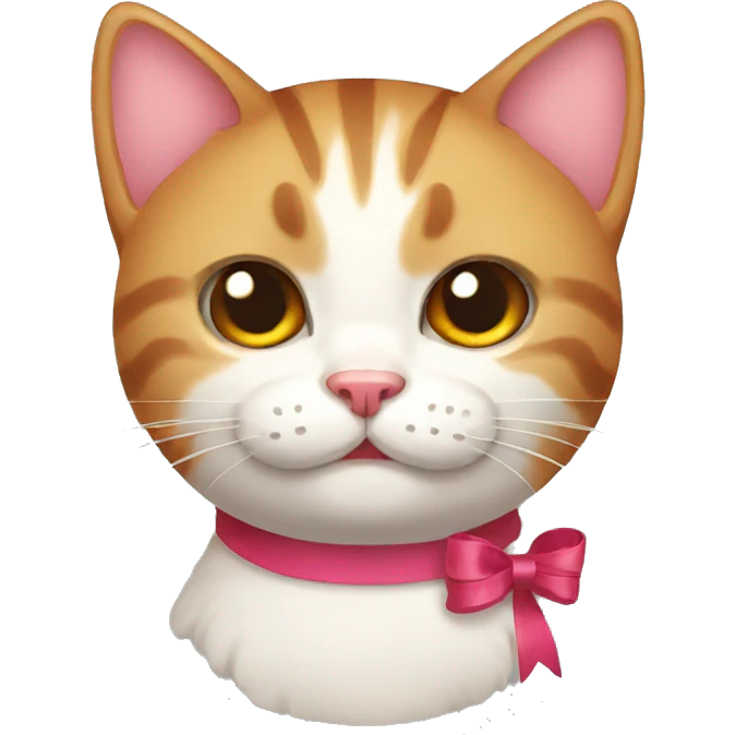 Ribbon on head cat emoji