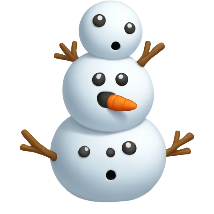 Snowman without nose emoji