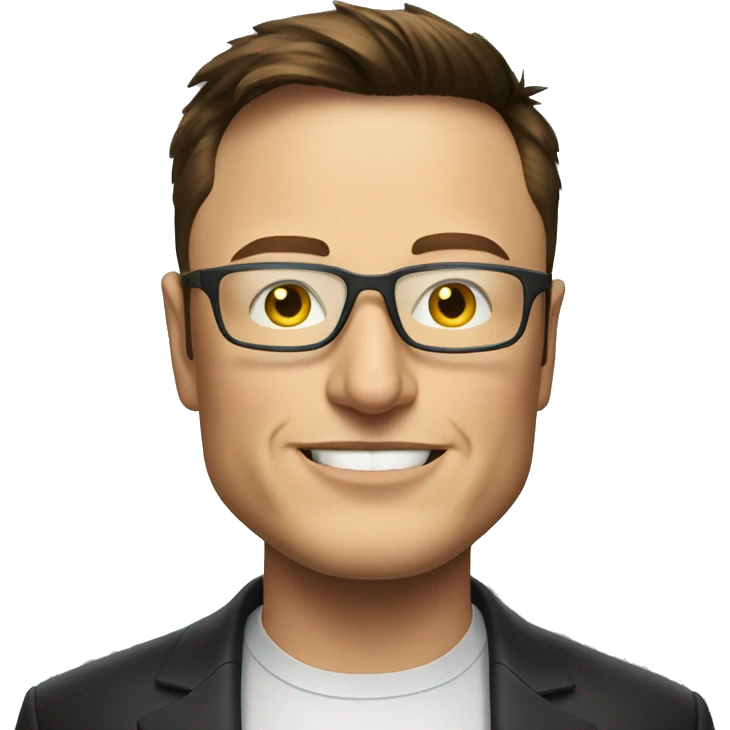 elon musk wearing glass emoji