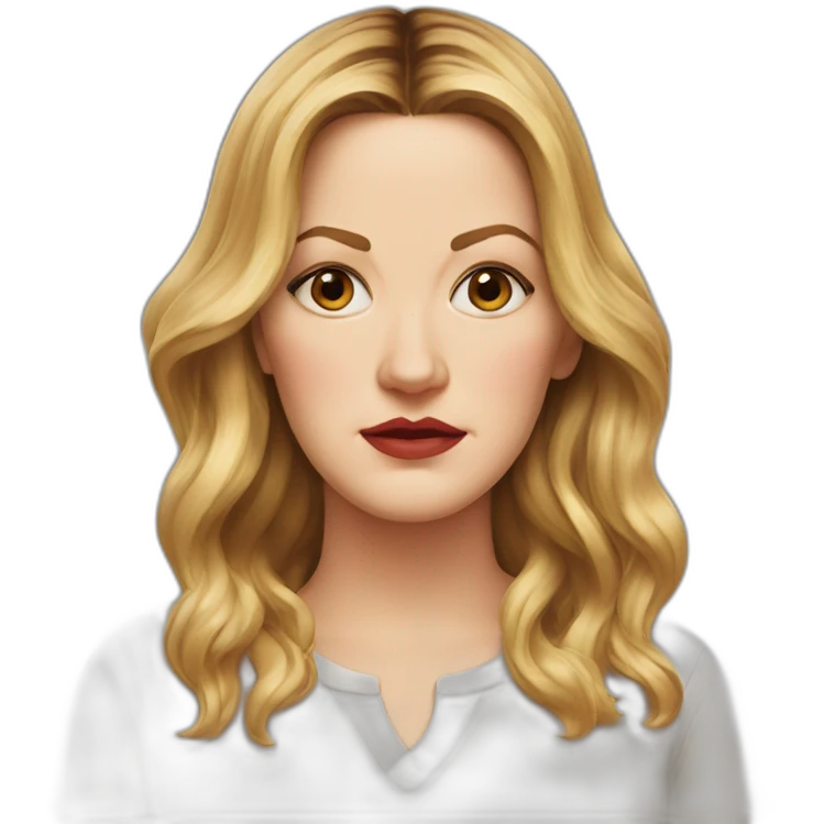 drew barrymore serious emoji