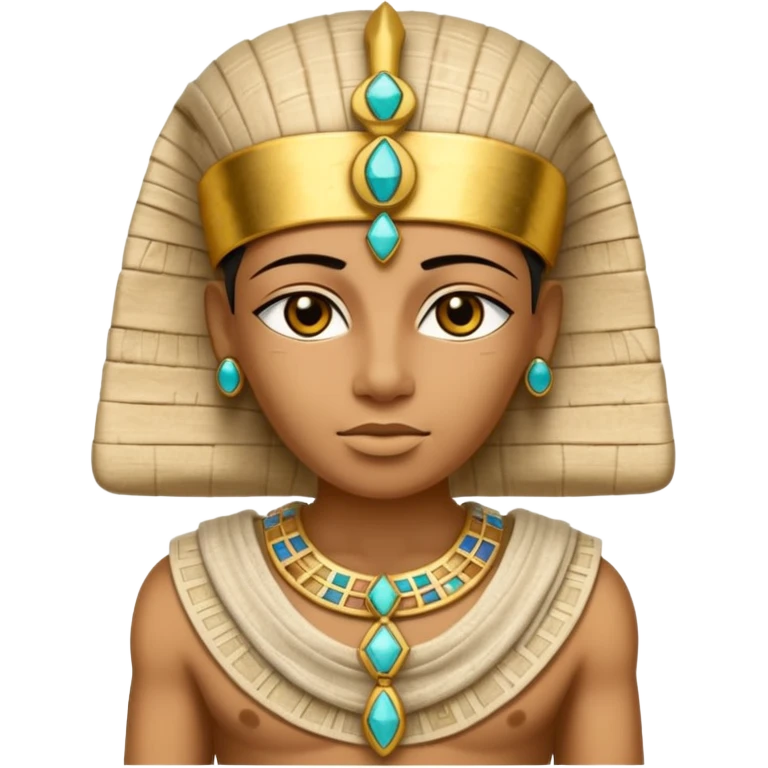 Mummy Pharaoh: Bandaged body with golden headdress and jeweled amulet.
 emoji
