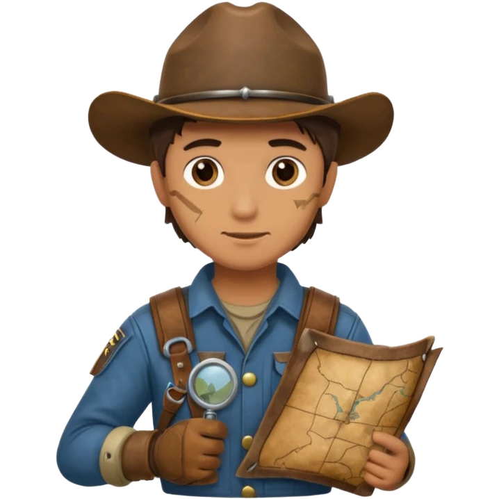 Ranger with map emoji