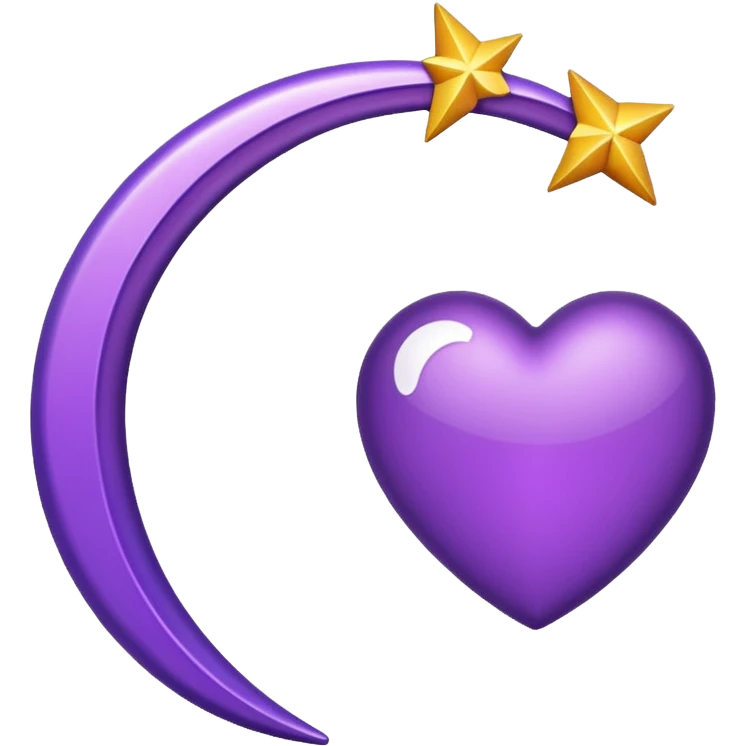 Glitter Arco e flecha roxo emoji