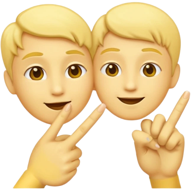 Classic emoji holding pointer and index fingers stuck together he just kissed into the air in solitude emoji