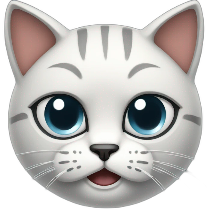 Angry cat with pierced ears emoji
