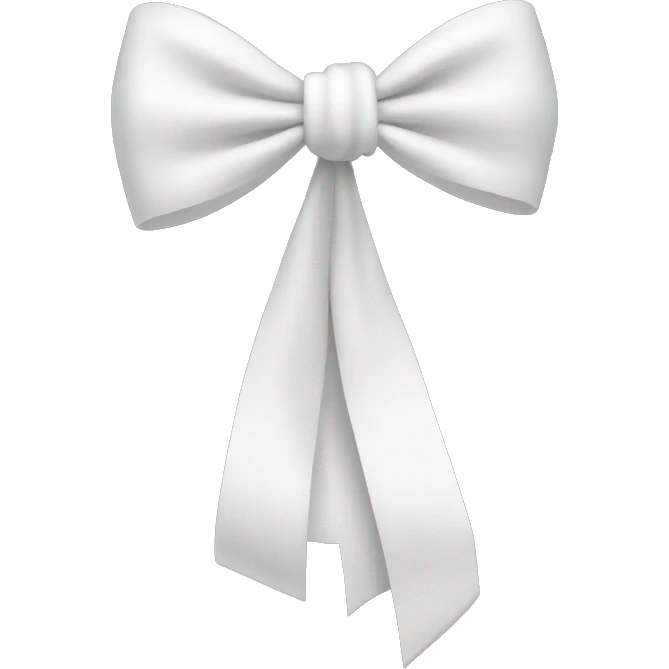 ￼White bow emoji