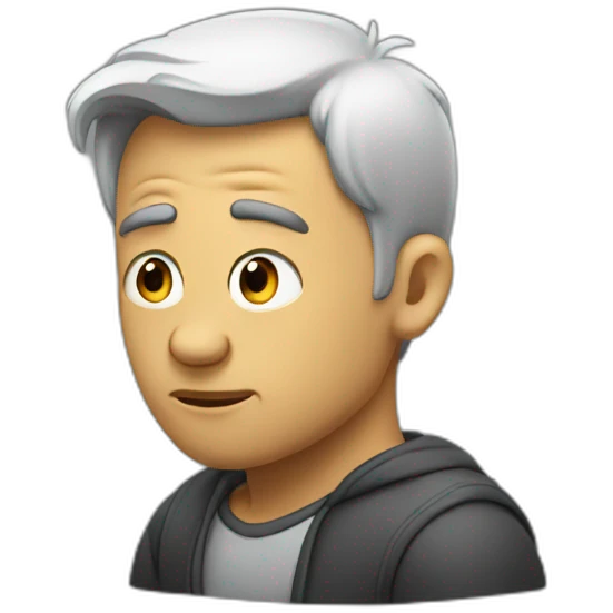 Man thinking about doubts emoji