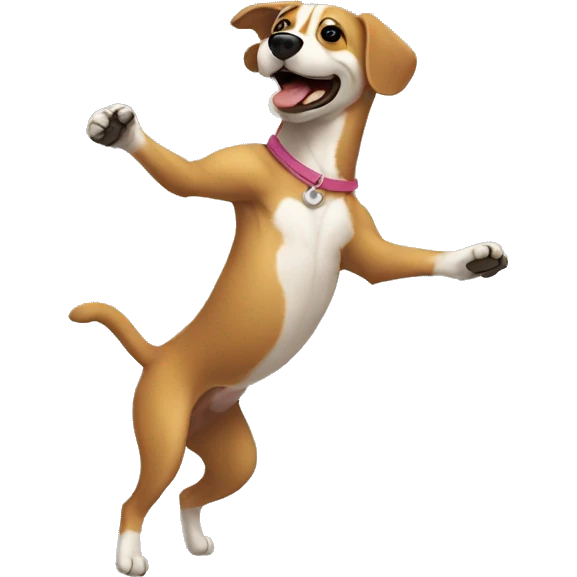 Perro bailando I want to be free emoji