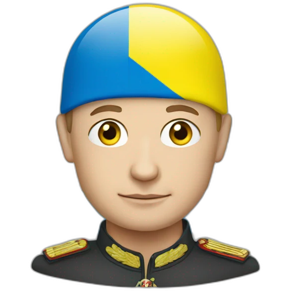 Putin with Ukrainian flag emoji