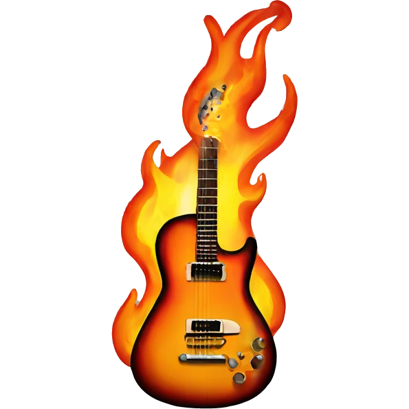 Guitar in fire  emoji