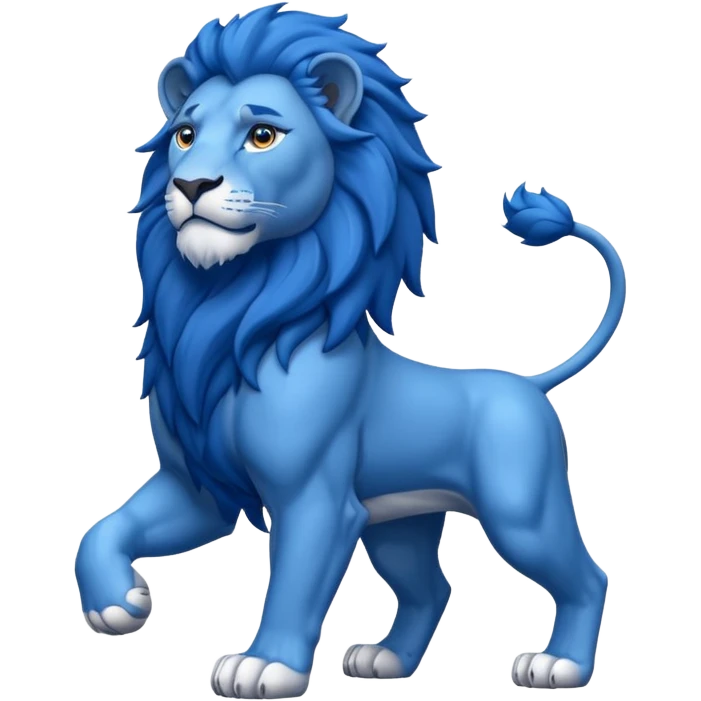 Un emoi sa semene cu stema lui chelsea un leu albastru  emoji