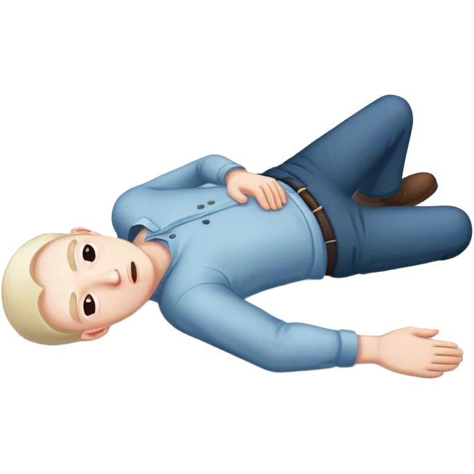 Drunk guy passed out on floor emoji