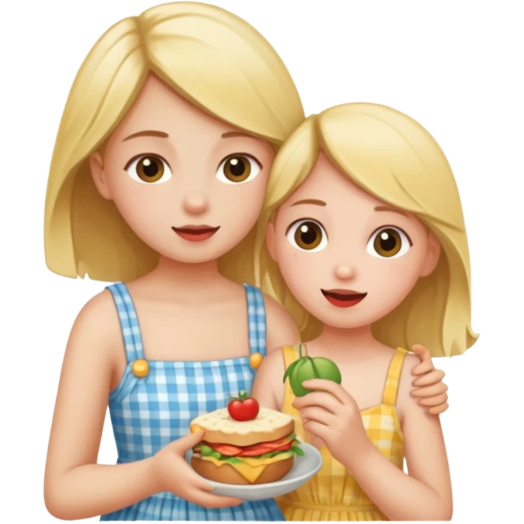 A girl eating a girl  emoji