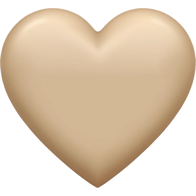 Beige heart emoji