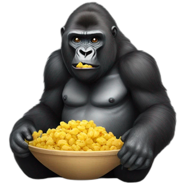 gorilla-eating emoji