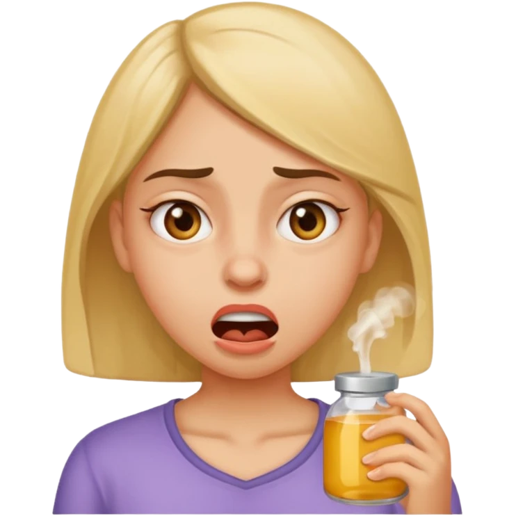Girl emoji smelling something that stinks emoji