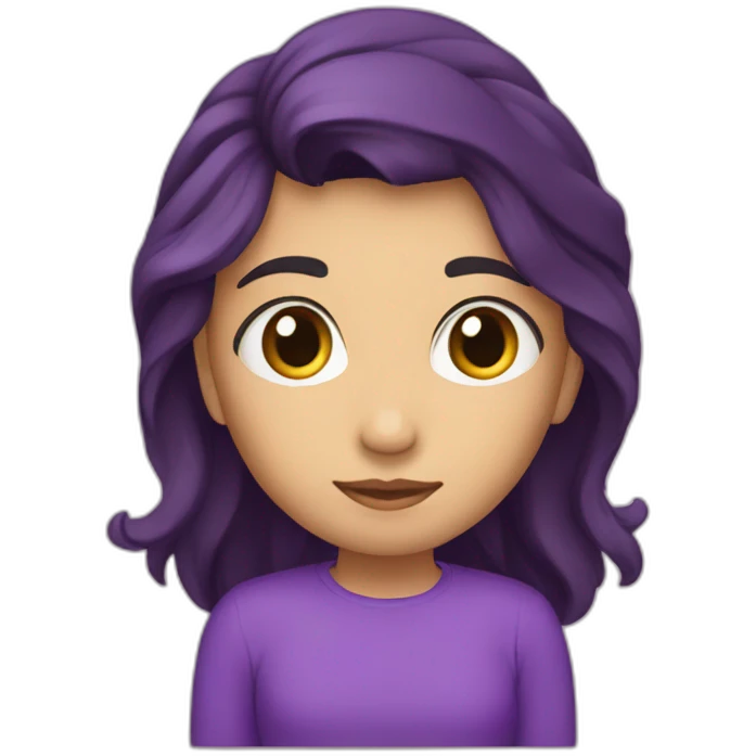 Hada morada con la palabra “cali” emoji