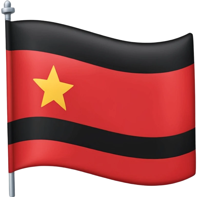 Bandeia vermelha e preta emoji