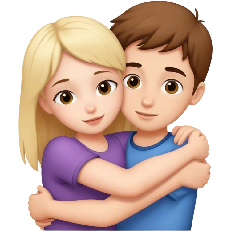 girl hugging boy emoji