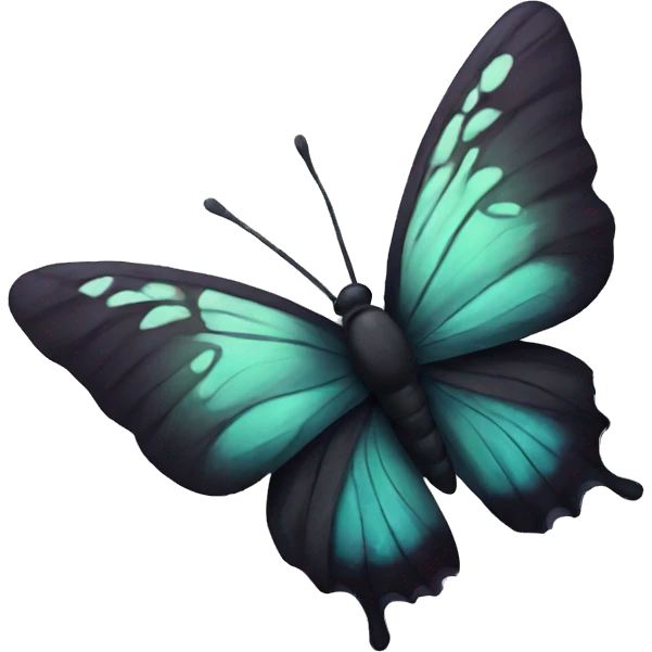 Dark butterfly emoji