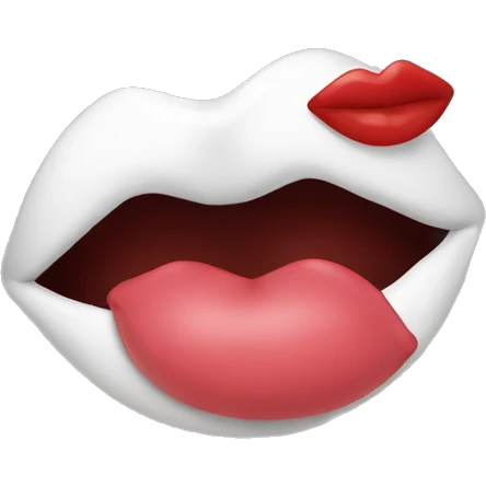 Lips blowing kiss emoji