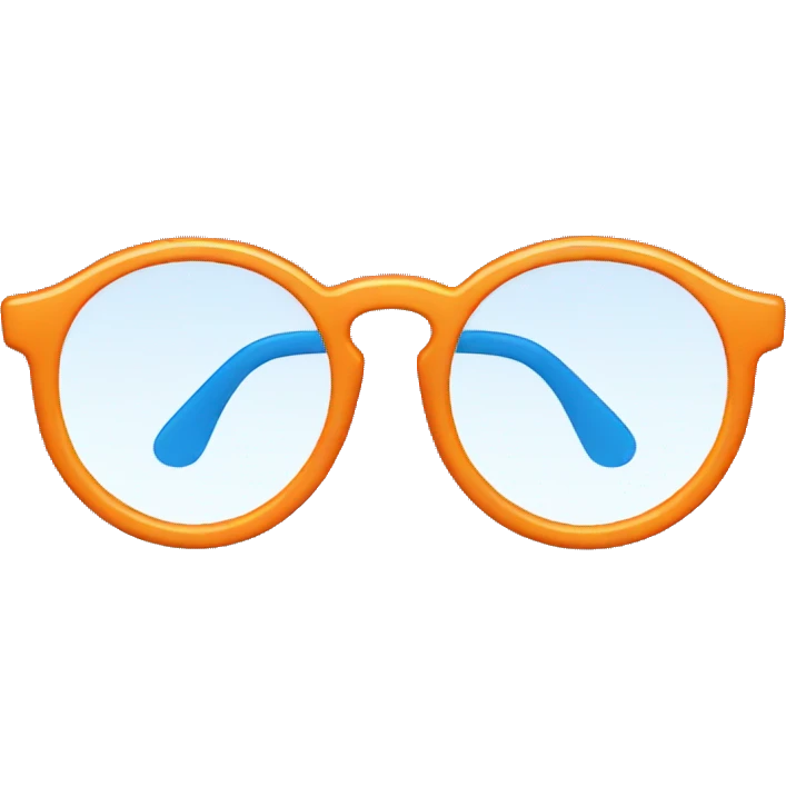 glasses orange blue emoji