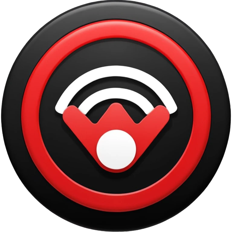 Minimalist “No Wi-Fi” icon, flat vector style on white background. A clean black Wi-Fi signal symbol inside a bold red circle with a diagonal clearly shows no internet connection or poor connection. No text, shadows, or extra details emoji