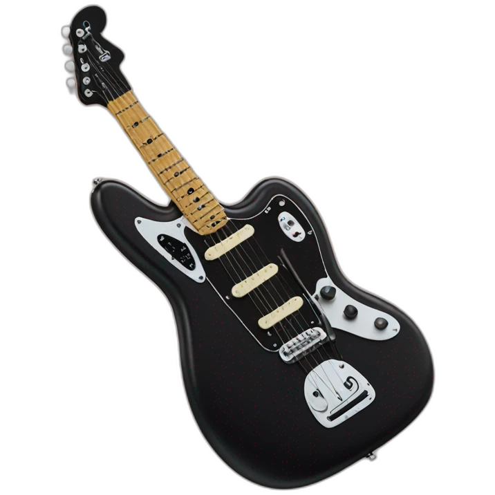 all black fender jaguar guitar emoji