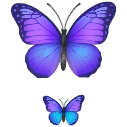 Purple and blue butterfly  emoji